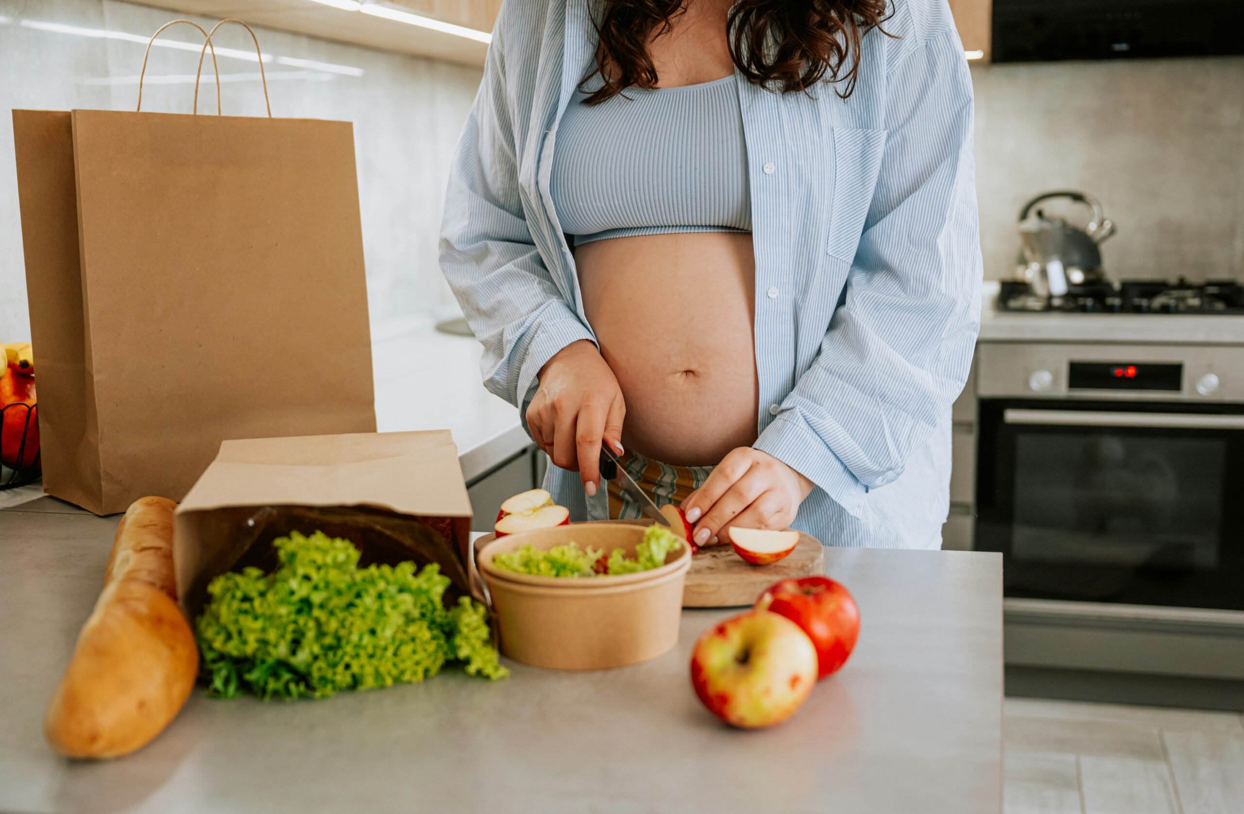 Carefully prepared vegetarian pregnancy meal